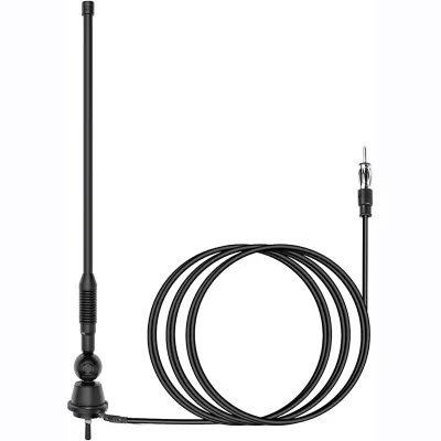 Waterproof Vertical Marine Antenna AM/FM for Golf Cart ATV UTV RV Car Boat Truck & Excavator