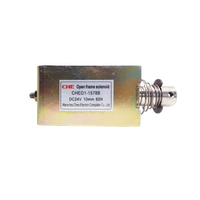 CHEO1-1578B Dc 12v 24v 5kg 15mm Stroke Solenoides Lineales Push Pull Industriales Alta Po