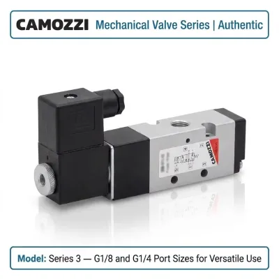 Original New Camozzi 354-015-02 G77 Solenoid Valve 5/2-Way Single Coil G1/8 Spring Return Pneumatic Control Valve