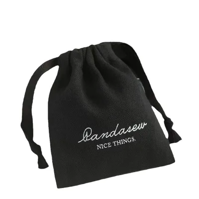 Wholesale Cotton Bundle Pocket Travel Storage Bag Makeup Bag Gift Packaging Custom Logo