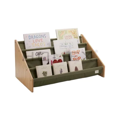 2025 New Arrivals Bamboo Decorative Corner Modern Bookshelf Nursery Organizer for Kids