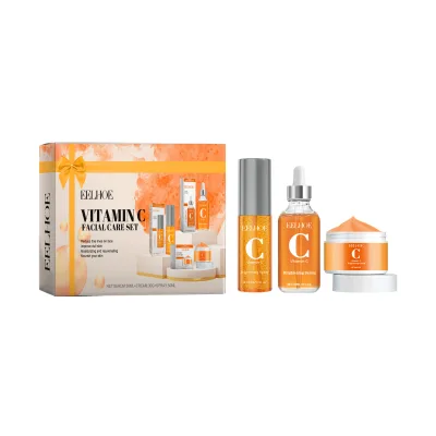 OEM Vitamin C Serum for Face Niacinamide Moisturizing Brightening Cream Skin Repair Dark Spots Remover Facial Skincare Set