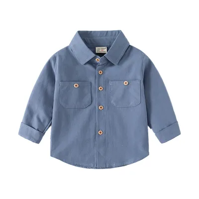 Boys Shirts Children's Clothing Boys' Collar Long Sleeved Cotton Shirt