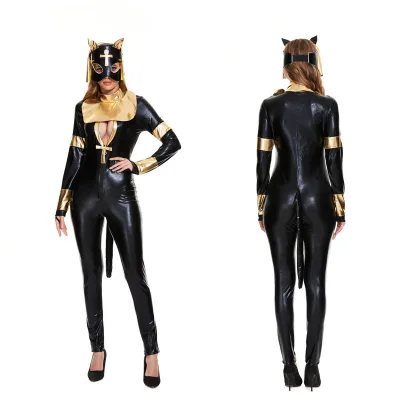 2023 New Design Cosplay Catwoman Costume Carnival Party Night Club Girl Uniform Cat Lady Leotard Costumes