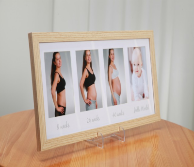 Hot Selling Wooden Photo Frame Mom Pregnant and Cute Baby Picture Frame