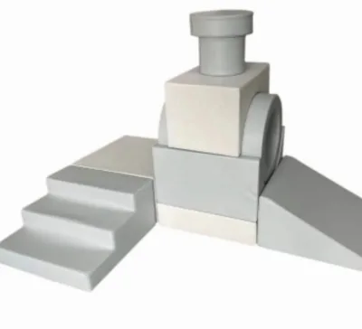 Grey White Soft Play Train Bridge Arch Tunnel Party Rent Kids Soft Play rainbow Preschool Tunnel Soft Foam Play Set