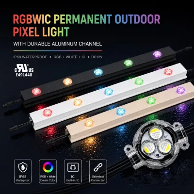UCS2904 RGBW Pixel Point Light 50mm IP67 Outdoor LED Lighting For Theme Park Amusement Park And Festival Decoration