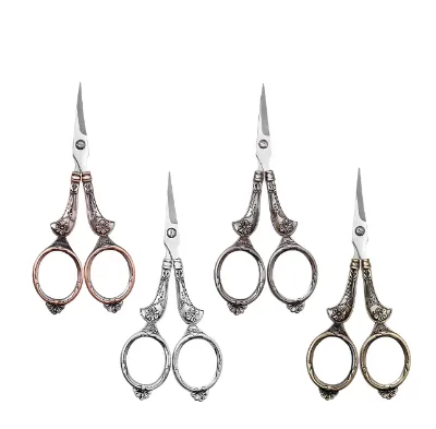Stainless Steel Vintage Embroidery Pointed French Household Scissors