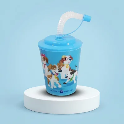 BPA Free Plastic 10oz 3D Plastic Stadium Lenticular Cup with Lid