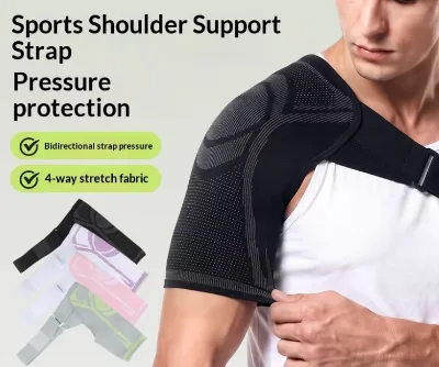 Adult Nylon-like Lightweight Breathable Compression Shoulder Strap Fitness Strength Training Support Belt