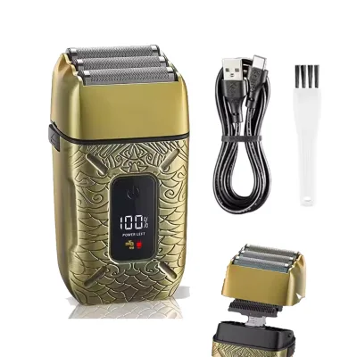 High Quality Triple Blade Mini Portable Beard Shaver Waterproof Rechargeable Face Foil Shaver for Men