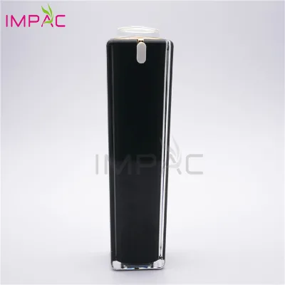 Thick wall skin lotion luxury cosmetic plastic black bottle 100ml