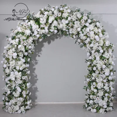 Customized Arches Flower Arrangement Wedding Background Stage Arrangement Green Plants Roses Door Arch