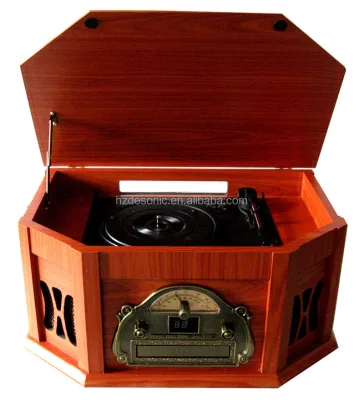 High Quality Wood Box Turntable Player,retro Gramophone Music Box,cassette Player With Usb Connection