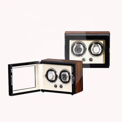 Custom Logo Luxury Display Watch Winder High Quality Automatic Watch Winder Direction Battery Powered Double Watch Winder