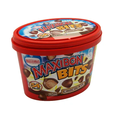 Factory New Design Cheap White 260g Oval pp Plastic Box of Ice Cream