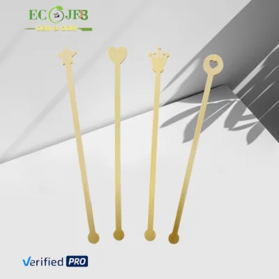 Eco-Friendly Bamboo Coffee Stirrer Personalized Custom Laser Engraved Logo Food Safe Disposable Bamboo Coffee Stirrer