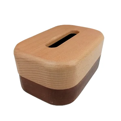 High Quality Novelty Design Wooden Tissue Box Environmental Protection Hollow Carving