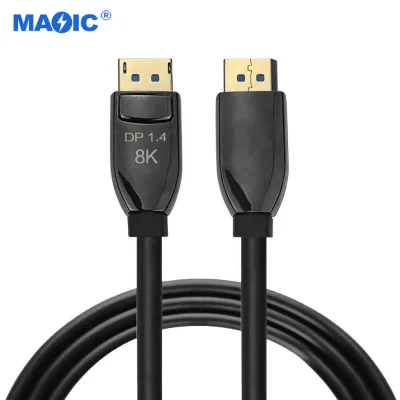 1.4 Cable 1.8m PVC Jacket 8K 60Hz DP to DP Male to Male for Monitor