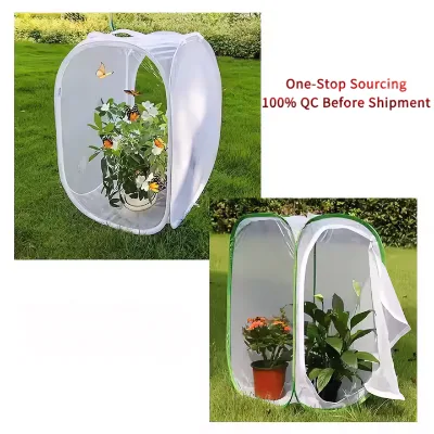 Pop up Plant Cover Foldable Mesh Multi Size Garden Vegetable Protector Bird Insect Barrier for Raised Bed Greenhouse in Stock