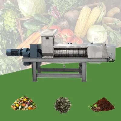 3% Discount Shredded Corn Stalks Screw Press Dewatering Machine Wheat Grass Juice Squeezer Screw Press Extractor for Hemp Leaves