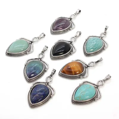 Changda Wholesale Silver Plated Alloy Pendant Necklace Box Chain crystal Unisex Trendy Healing Fashion Jewelry