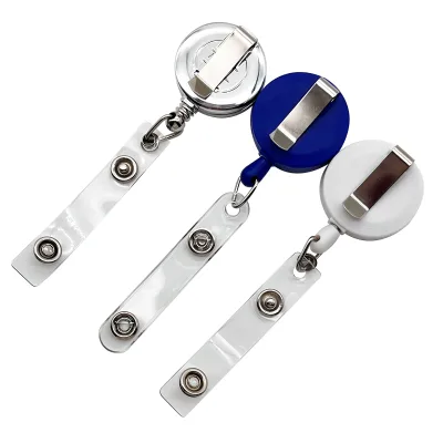 Wholesale 32mm Colored Customized Plastic Name Tag Cute YoYo Badge Reel Retractable Pull String Nurse Card Holders Accessory
