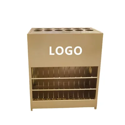 Custom Gold Square X Design Metal Umbrella Stand Holder Indoor and Outdoor Decorative Rack