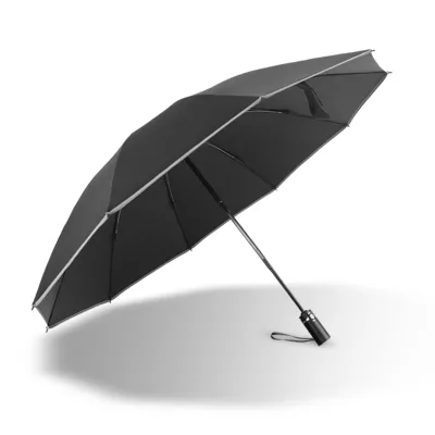 Lingshicha Fold Car Hood Umbrella Reflective Piping Reverse Umbrella Custom Umbrella with logo Printing