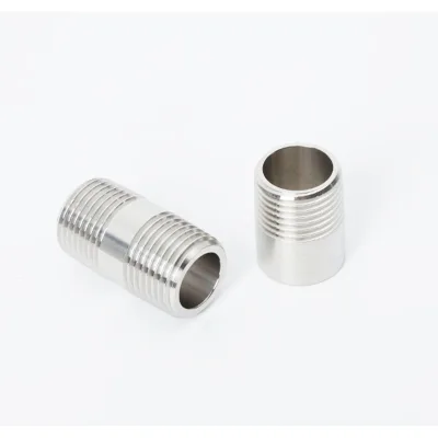 Stainless Steel 304 1/2\" Bsp Standard Hex Nipple Double Thread Nipple Fitting Coupling Cast Pipe Fitting High Quality Cast Iron