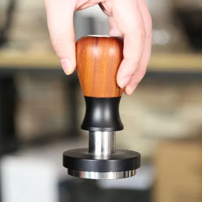 Best Price Wooden Handle 304 Stainless Steel Base Press for Barista Tools
