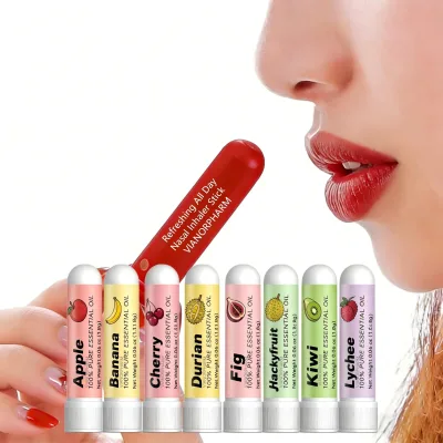 Perime Value VBOOM Fruits Nasal Inhaler for Cough & Sputum Relief Natural Herbal & Menthol High Quality CE Certified 3 Years