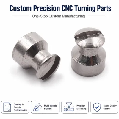 Drawing Based Manufacturing Stainless Steel Slotted Button Head M3 M4 M5 6mm 8mm 10mm Stepped Connector CNC Turning Parts