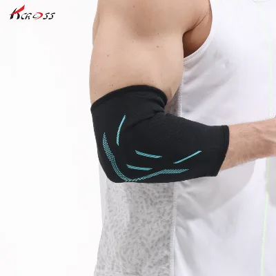 Factory Manufacturer's Soft Fitness Weight Lifting 3D Knitted Nylon Elbow Pads Compression Support Elbow Brace for Protection