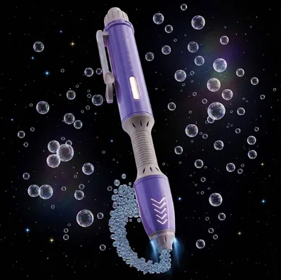 Magic Bubble Pen DIY Graffiti Automatic Spray Children's Ages 2+ Bubble Machine Handheld No Leak Device Includes 50ml Bubble