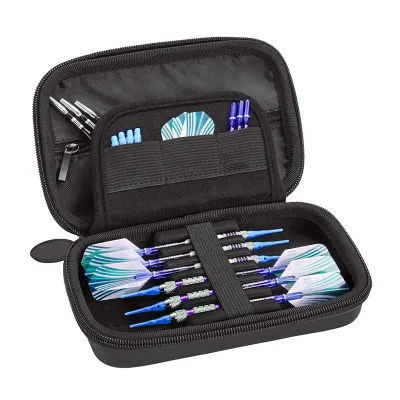 Wholesale Customized Large Capacity Darts Storage Case EVA Leather Black Hard Shell Luxury Classic Portable Simple Durable