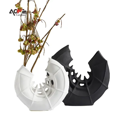 Handmade Artstone Vintage Big Vase for Home Decor Color Vase Rustic Ceramic Porcelain Vases Ceramic Factory Custom