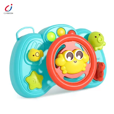 Chengji Steering Wheel Battery Operated Toys Educational Sensory Games Multi Functional Music Lighting Driving Game Machine Toy