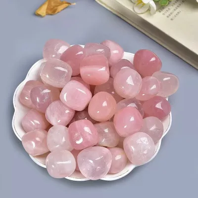 100g Hot Sale Healing Crystals Natural Rose Quartz Crystal Tumbled Stone for Sale