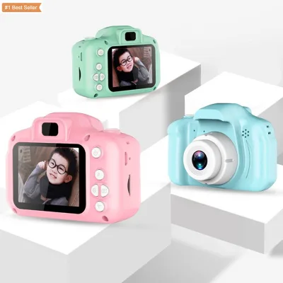 Jumon Kids Camera Mini HD 2.4" Screen 1080P Waterproof Wide Angle MicroSD Video & Photo Camera Children's Toy Gift
