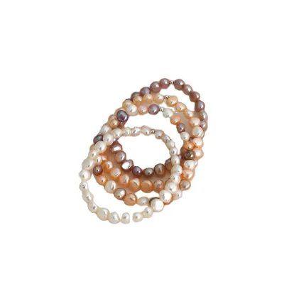 Natural Freshwater Irregular Pearl Elastic Bracelet