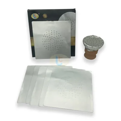 Wholesale Heavy Duty Thick 120mm Square Food Grade Shisha Foil with Punched Holes Pack