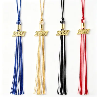 Wholesale High Quality Academic Grade Graduation Tassel Graduation Tassels with Year Charm School Use