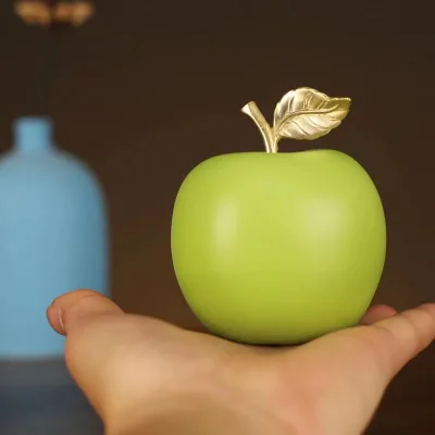 Apple Decorative Piece Resembling a Lucky Apple with Peaceful Design Classic Indoor Home Decor for Living Rooms