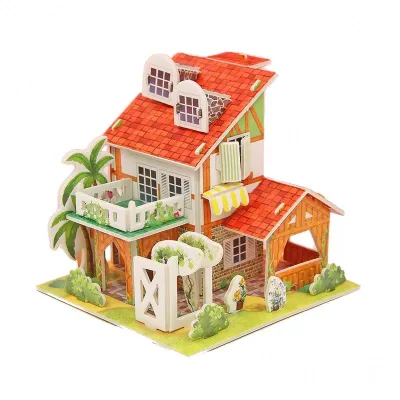 Handmade Assemble Toys Marble Run Jigsaw 3D Diy Paper Puzzle for Adults