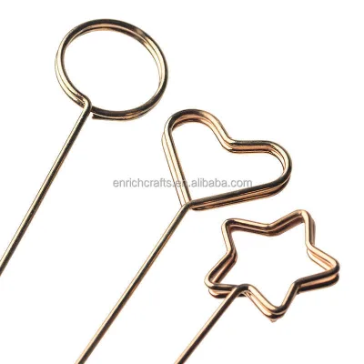 2023 Hot Selling Metal Holder Bouquet Card Insert Florist Material Metal Flower Card Holder