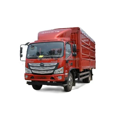 Foton 127hp Small Diesel Cargo Truck for Sale New Single Row Grid Type 4x2 Drive Wheel Rear Camera for Fence Freight Light Truck
