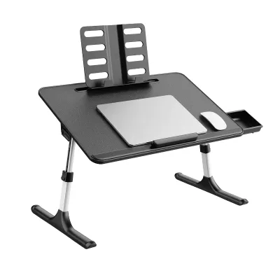 New SAIJI Flexible Laptop Table 5 Gear Height Lift 4 Gear Angle Tilt Foldable Large Desktop for Reading Writing Comfortable
