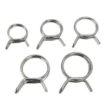 Double Wire Single Wire Hose Clamp Steel Spring Clamp For Rubber Hose Durable Easy Install