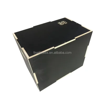 Wholesale adjustable anti-slip wooden Plyo boxes with anti-slip coating